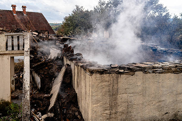 Professional Fire Damage Repair technician working in Dover, OH
